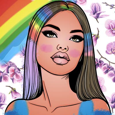 realistic woman with full lips