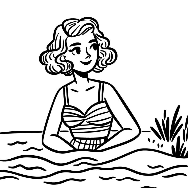 woman in bathing suit