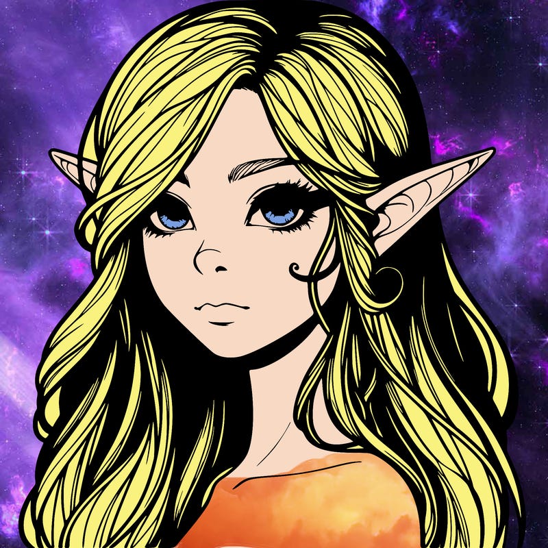 elf girl realistic dark fantasy