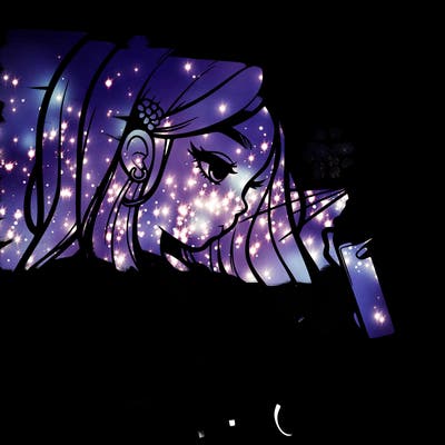 a realistic girl spray painting