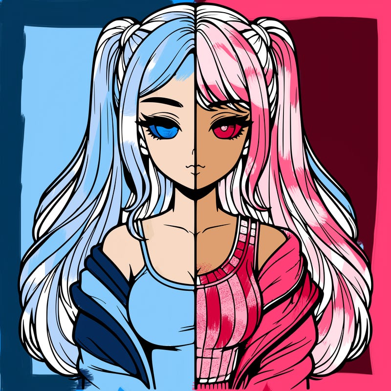 realistic girl split