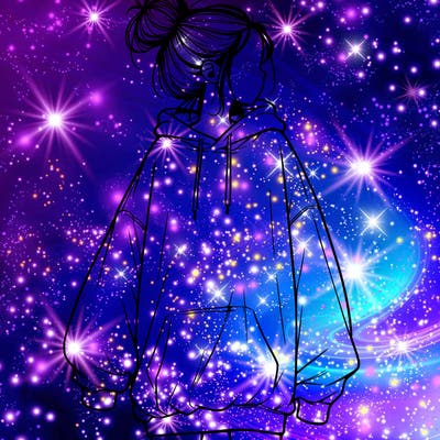 realistic girl with a oversized sweatshirt on and a bun