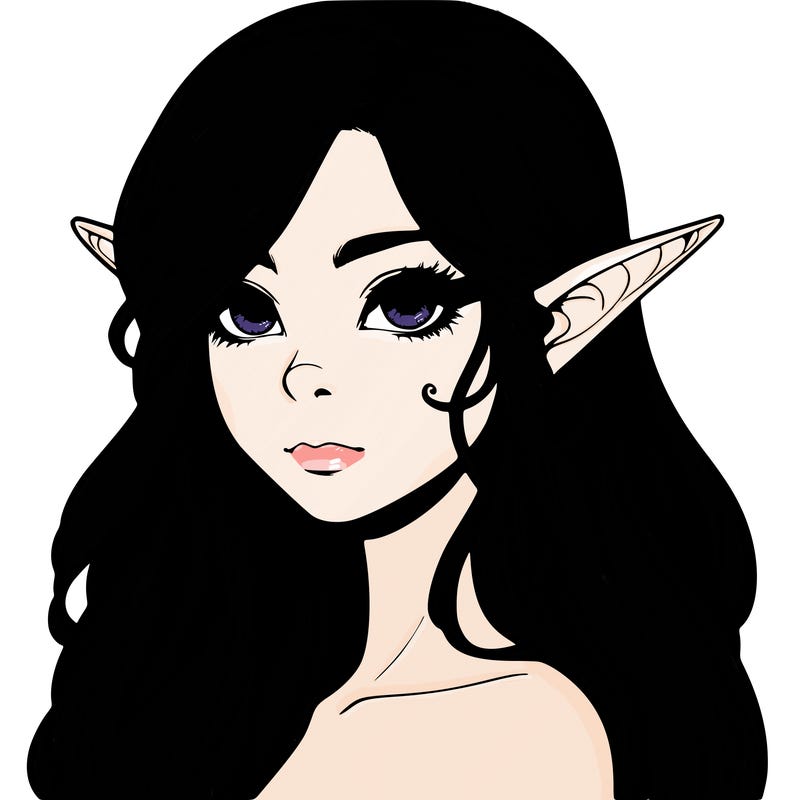 elf girl realistic dark fantasy