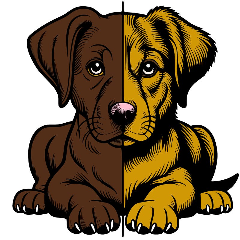 realistic dog split picture