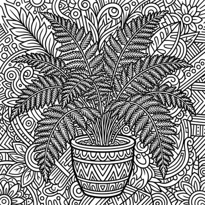 Discover the beauty of nature reimagined with this captivating Asparagus Fern coloring page, brought to life in a dynamic Pop Art style. Its bold outlines and intricate details offer a uniquely modern and engaging coloring experience for all skill levels.