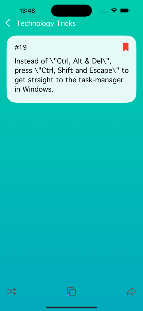 Best Life Hacks 2026 - A technology life hack showing the Windows keyboard shortcut for the task manager