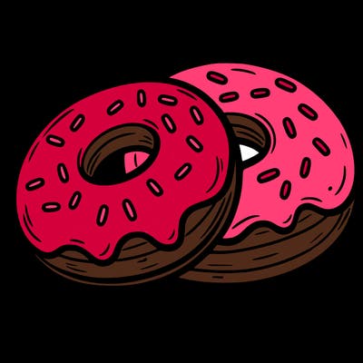 a piece of food doughnuts