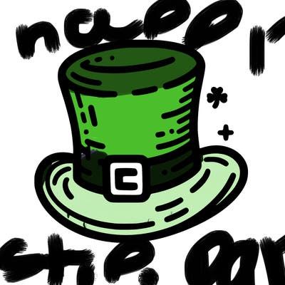 st patrick hat with thin lines