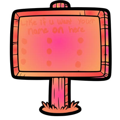 a blank sign