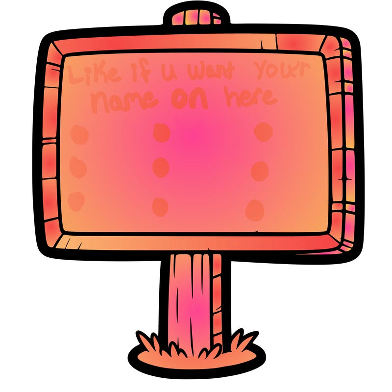 a blank sign