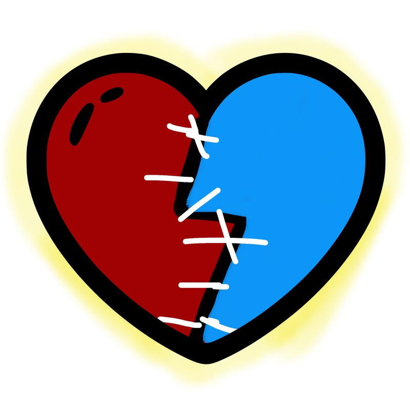 a blank heart