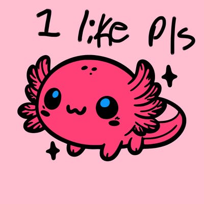 cute easy baby axolotl