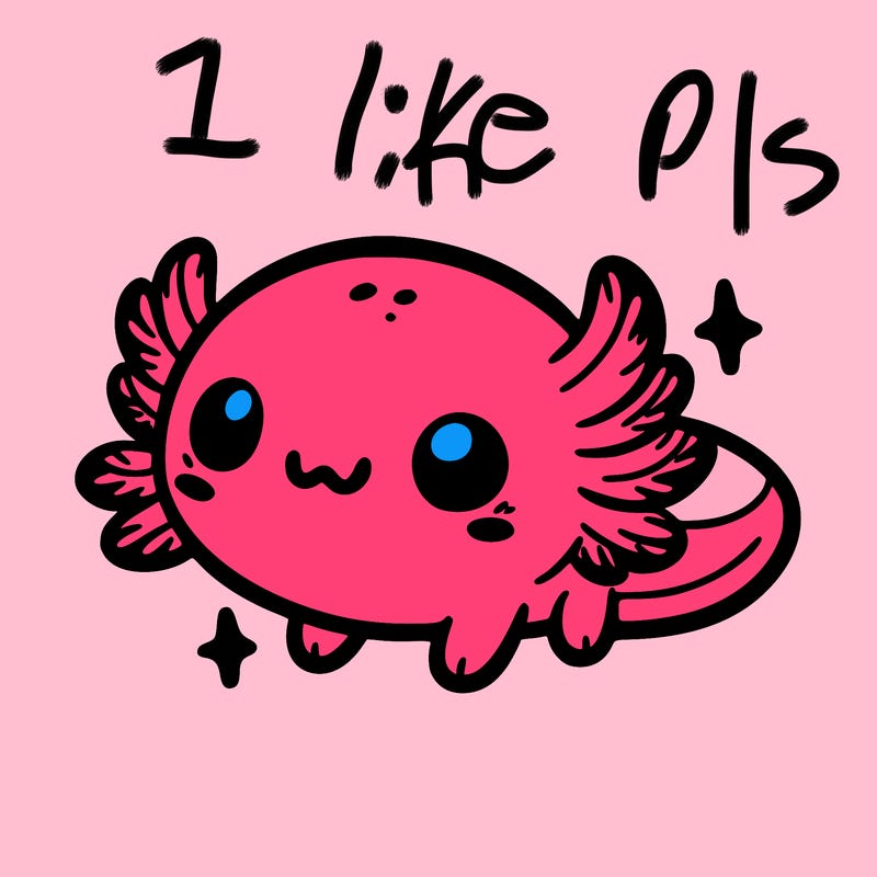 cute easy baby axolotl