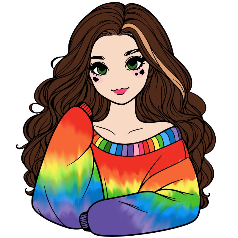 a beautiful girl in a big sweatshirt