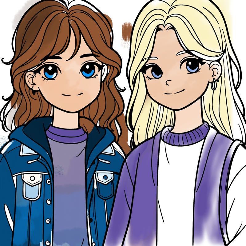 two teenager girls