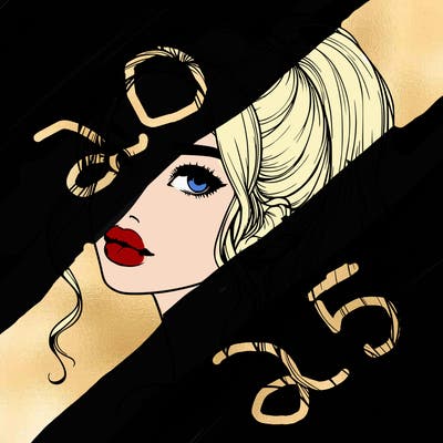 realistic girl with a ponytail on her hair and lips