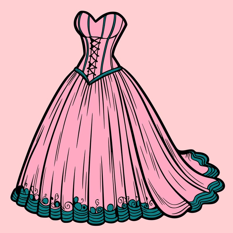 wedding dress-corset and a long and flowy skirt