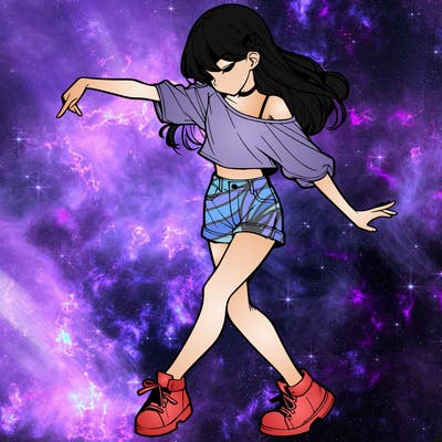 realistic girl danceing