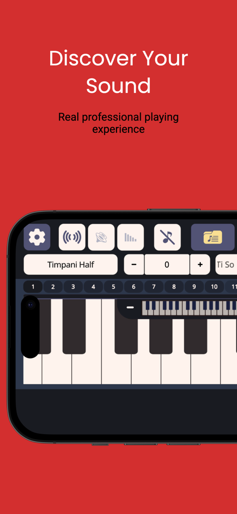 Simple Arranger Keyboard - Interfaz de la aplicación Teclado Arreglista Simple con un piano virtual y herramientas de arreglo musical.