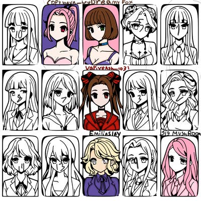 girls that look diffrent anime