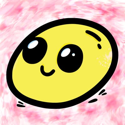 a jelly bean with a face