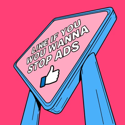 like if you wanna stop ads sign
