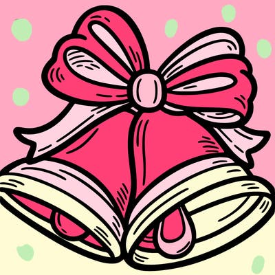 christmas bells with a bow