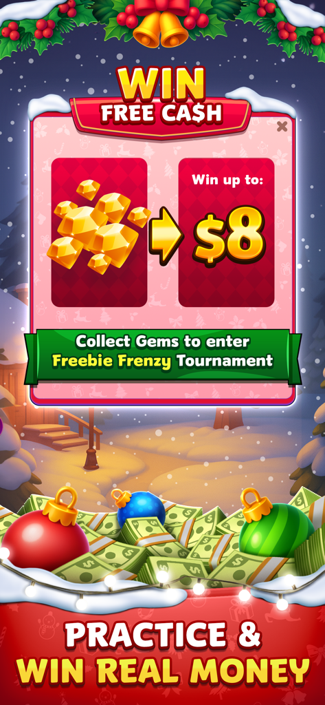 Win real cash rewards in Solitaire Smash tournaments