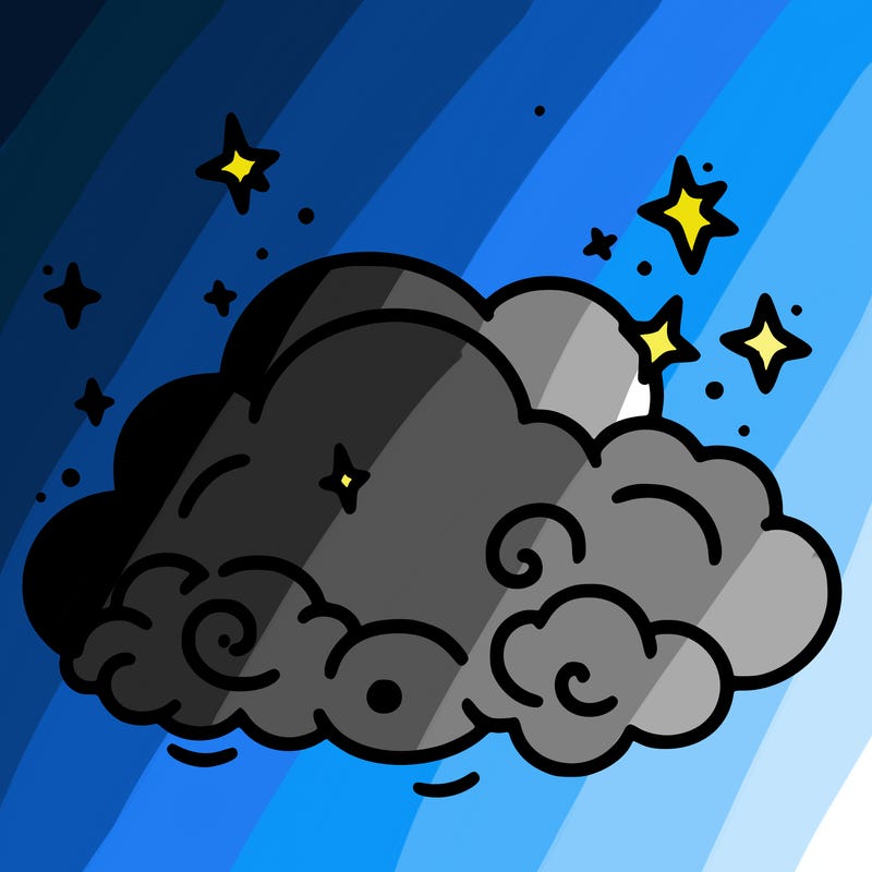 pink starry cloud sky