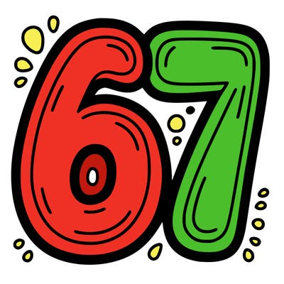 the number 67