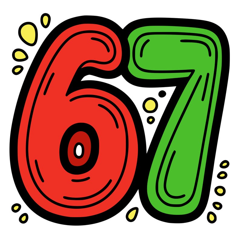 the number 67