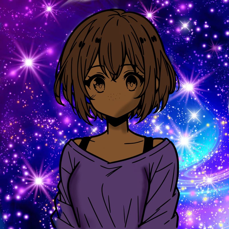 one anime girl with short hair