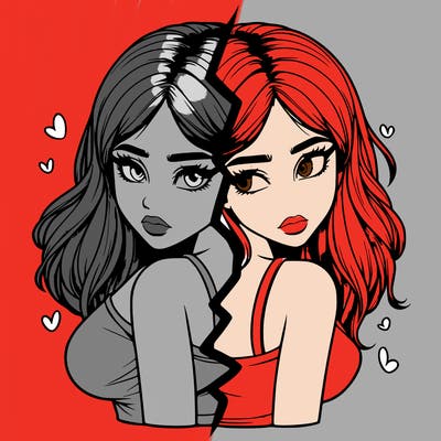 realistic girl split