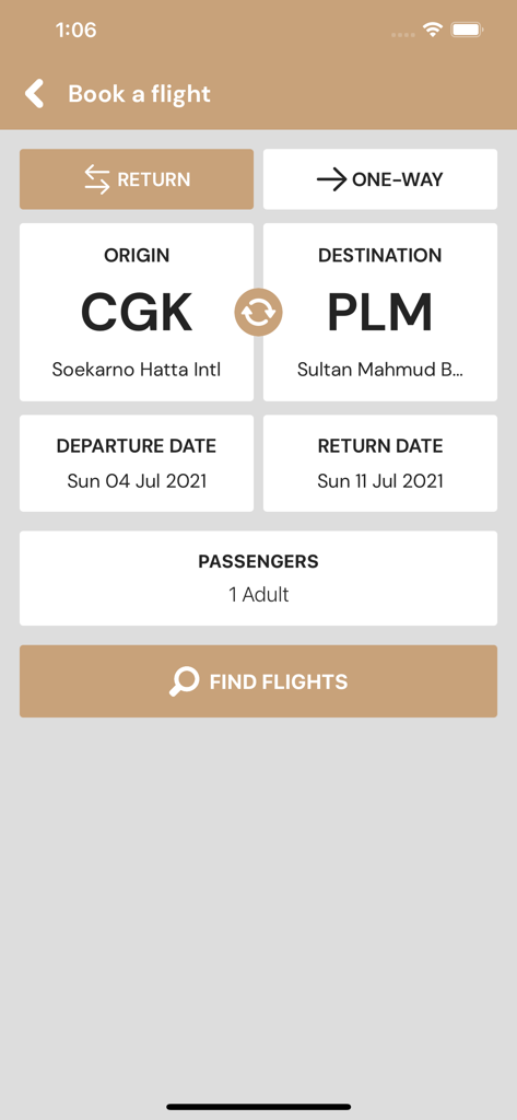 Super Air Jet - Super Air Jet 모바일 앱 항공편 예약 인터페이스