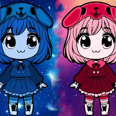 cute girl in dog outfit