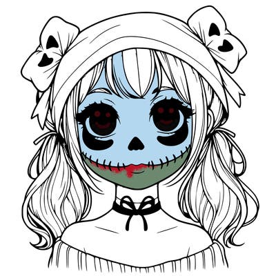 realistic girl halloween