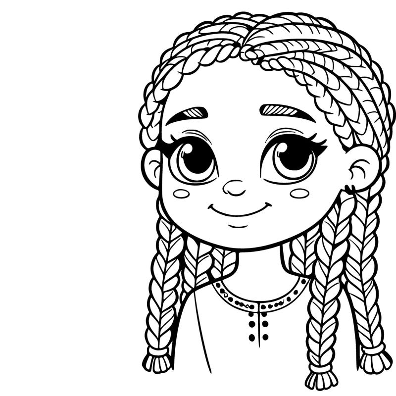 girl with braids