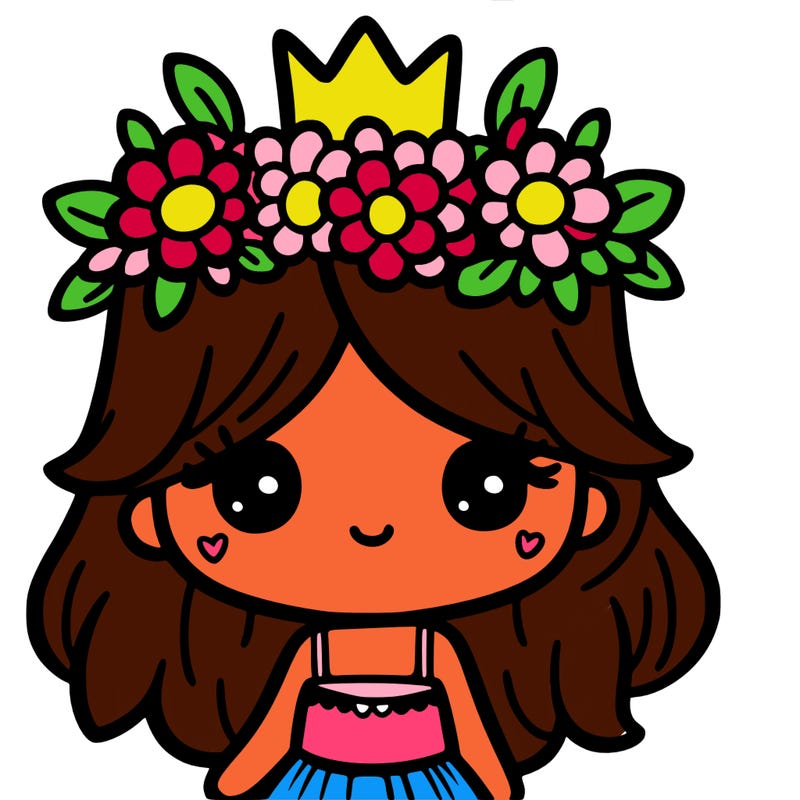 girl with flowers crown