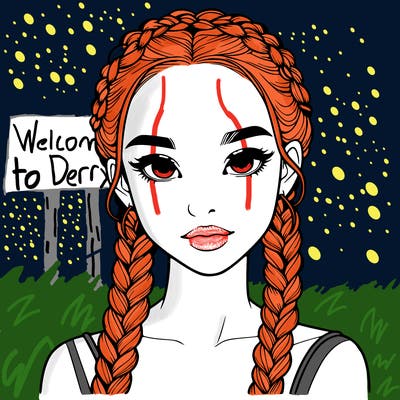 realistic girl with braids