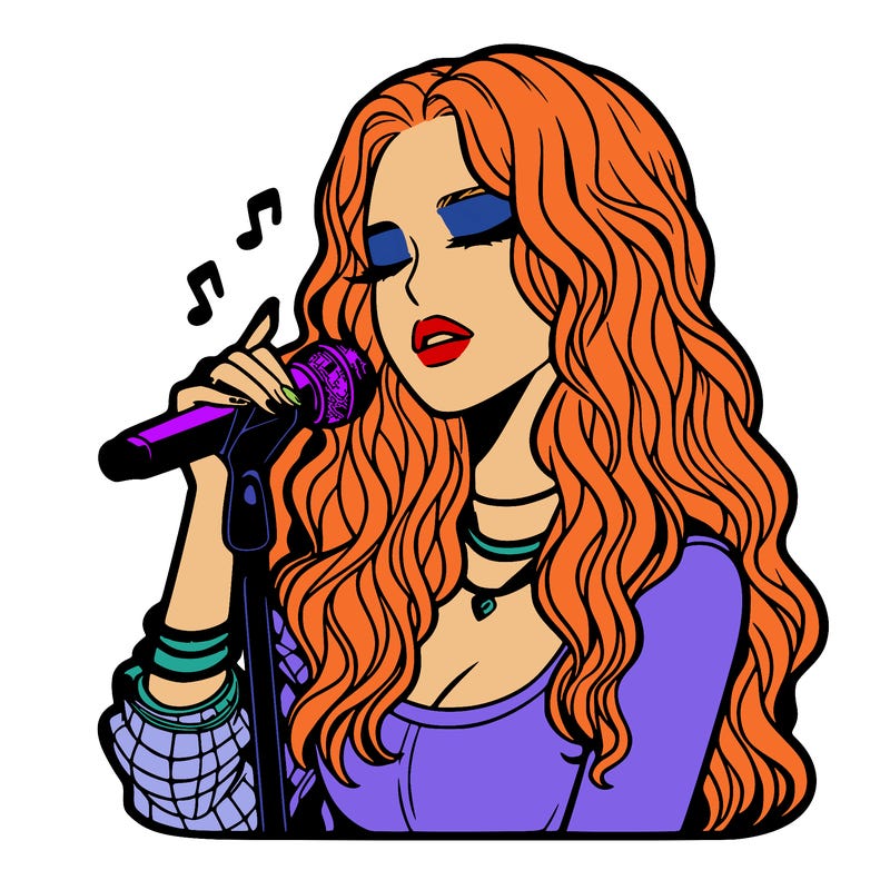 realistic female singer