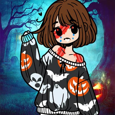 girl in baggy sweater hanging off her shoulder