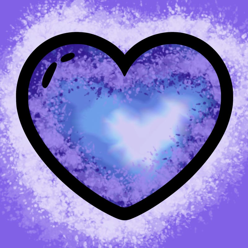 a blank heart