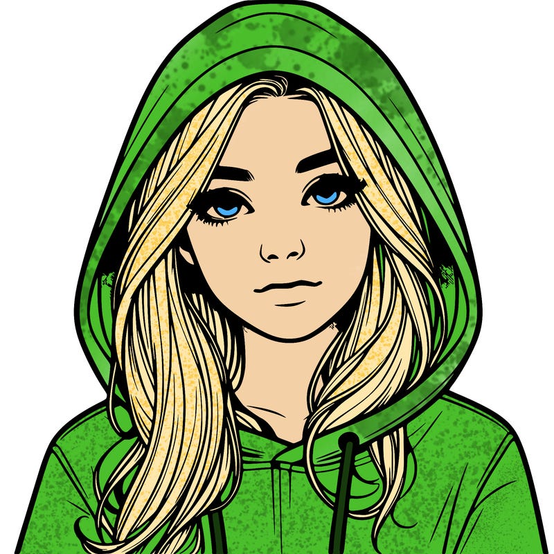 realistic girl with a hoodie