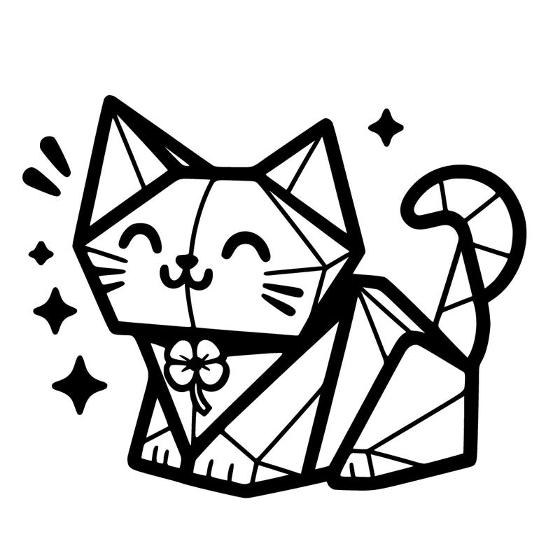 lucky cat origami
