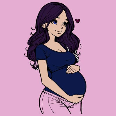 realistic pregnant girl