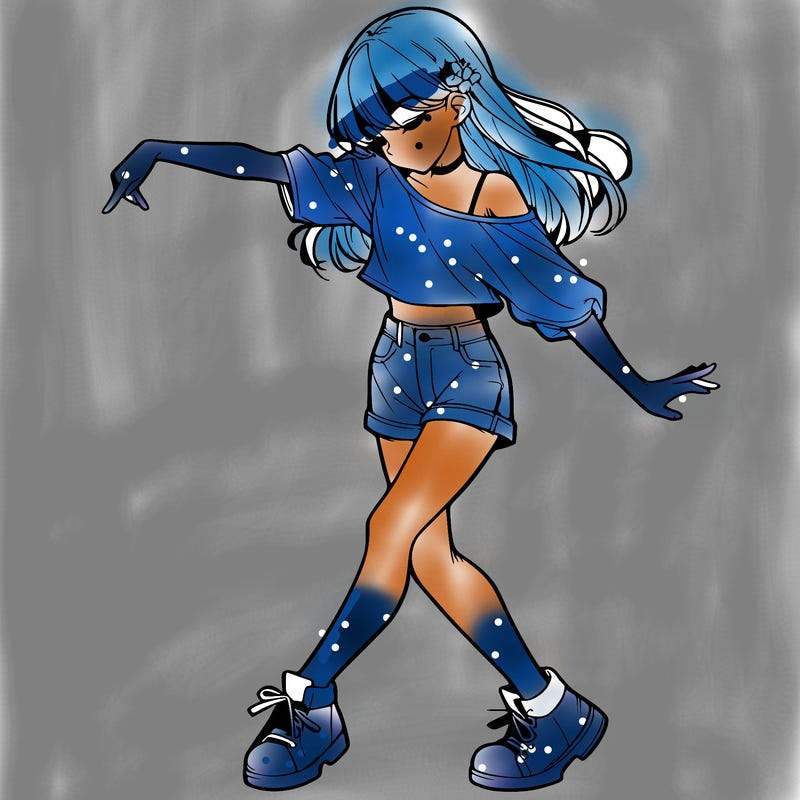 realistic girl danceing