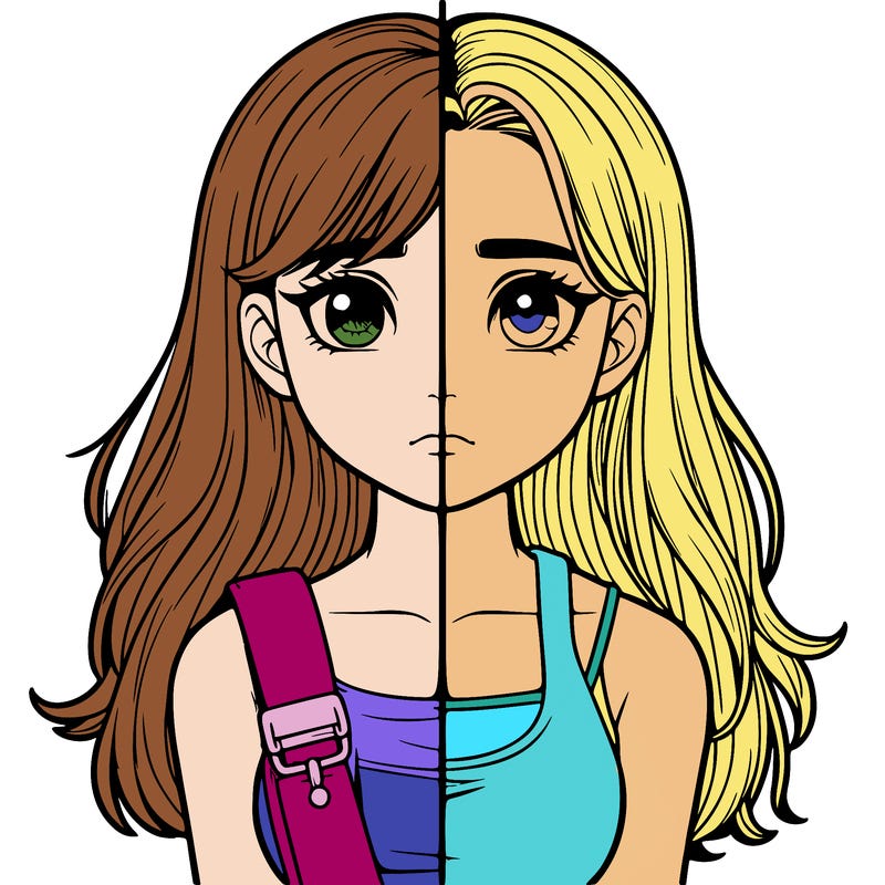 realistic girl split