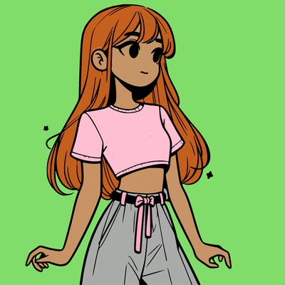 girl in a cute crop top