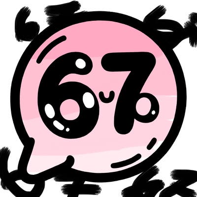 bubble that says 67