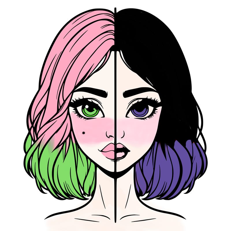 realistic girl split